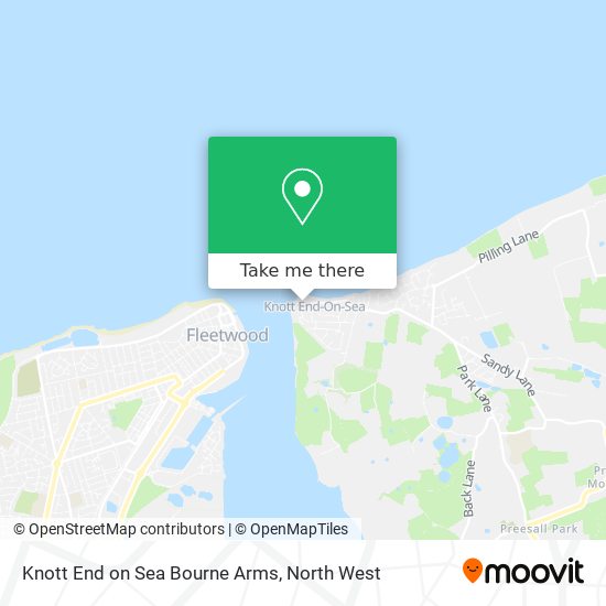 Knott End on Sea Bourne Arms map