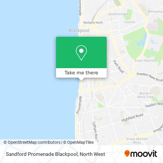 Sandford Promenade Blackpool map