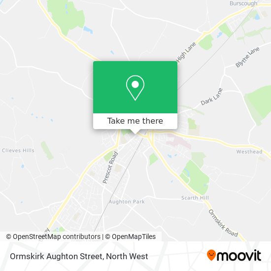 Ormskirk Aughton Street map