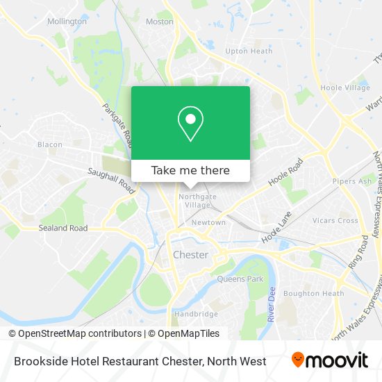 Brookside Hotel Restaurant Chester map