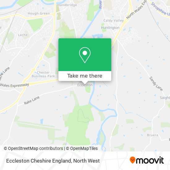 Eccleston Cheshire England map