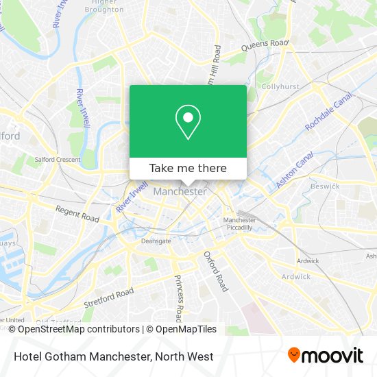 Hotel Gotham Manchester map