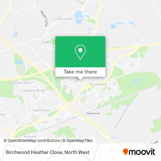 Birchwood Heather Close map