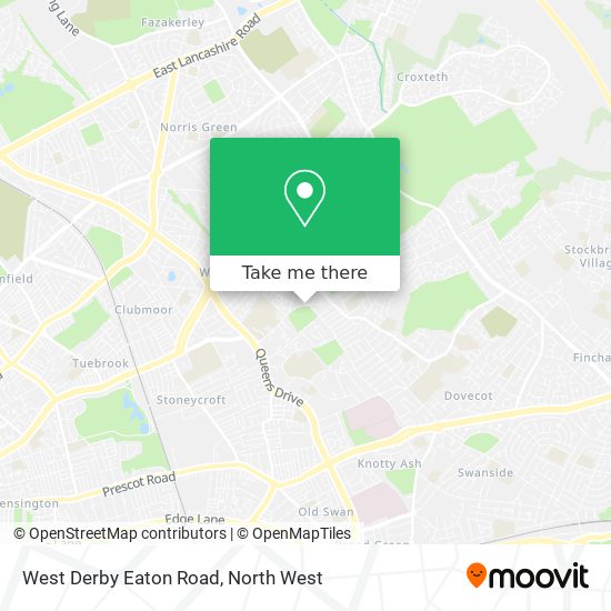 West Derby Eaton Road map