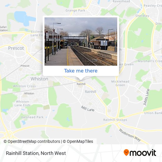 Rainhill Station map
