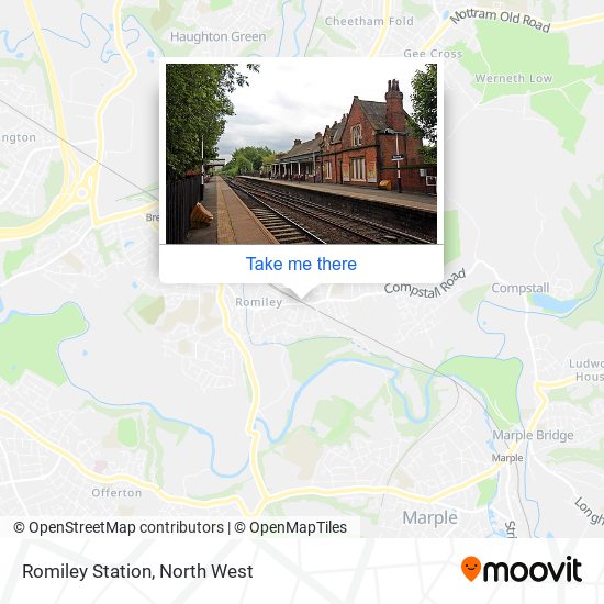 Romiley Station map