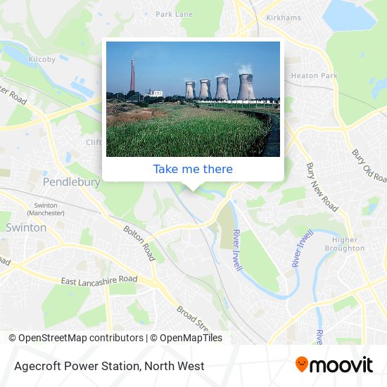 Agecroft Power Station map