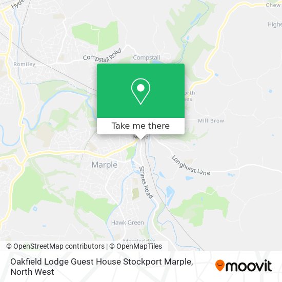 Oakfield Lodge Guest House Stockport Marple map