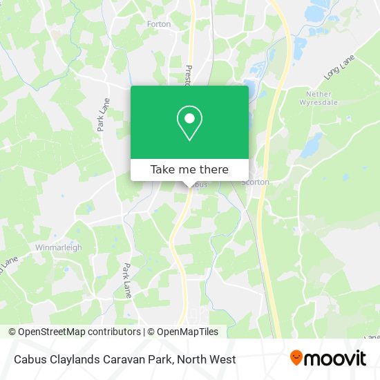 Cabus Claylands Caravan Park map