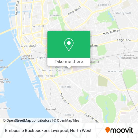 Embassie Backpackers Liverpool map