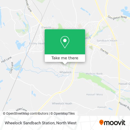 Wheelock Sandbach Station map