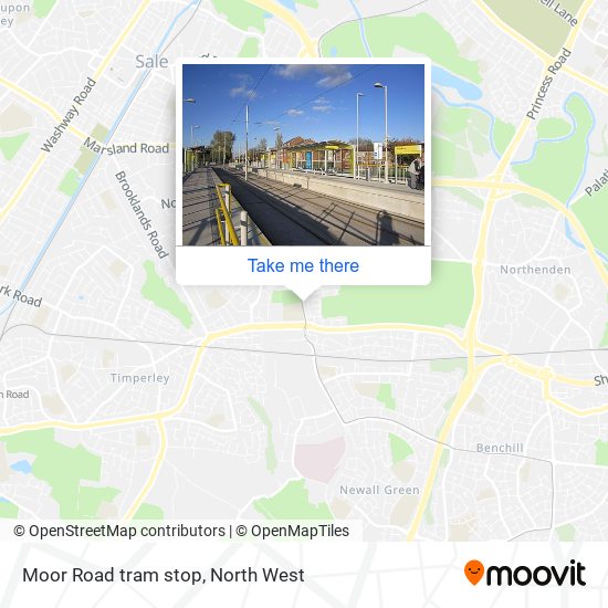 Moor Road tram stop map