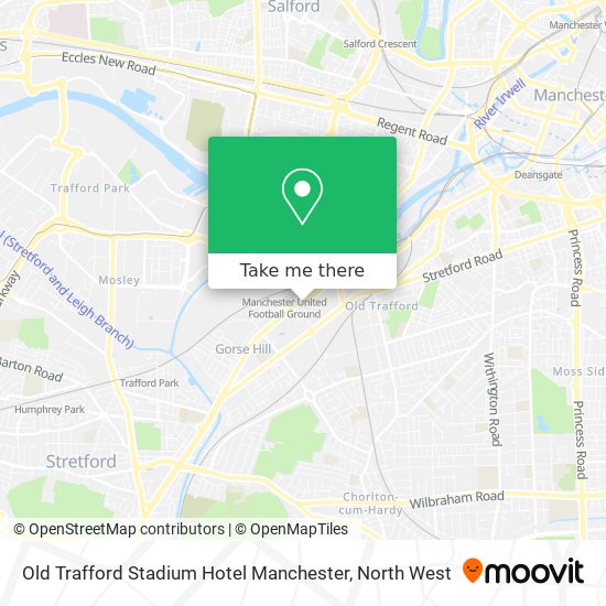 Old Trafford Stadium Hotel Manchester map