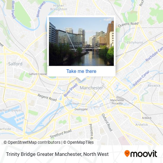 Trinity Bridge Greater Manchester map