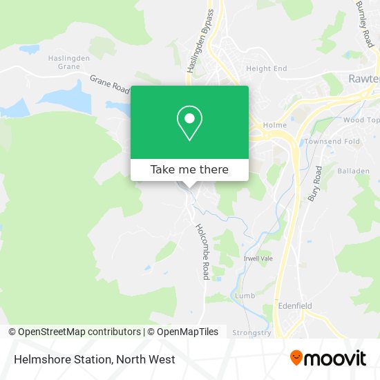 Helmshore Station map