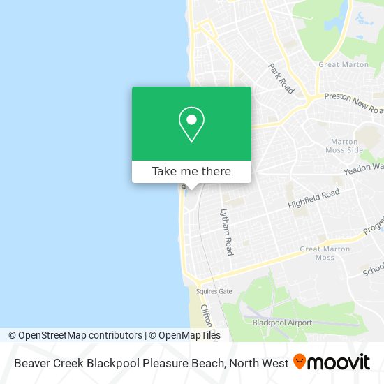 Beaver Creek Blackpool Pleasure Beach map