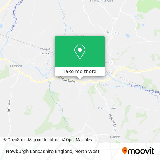 Newburgh Lancashire England map
