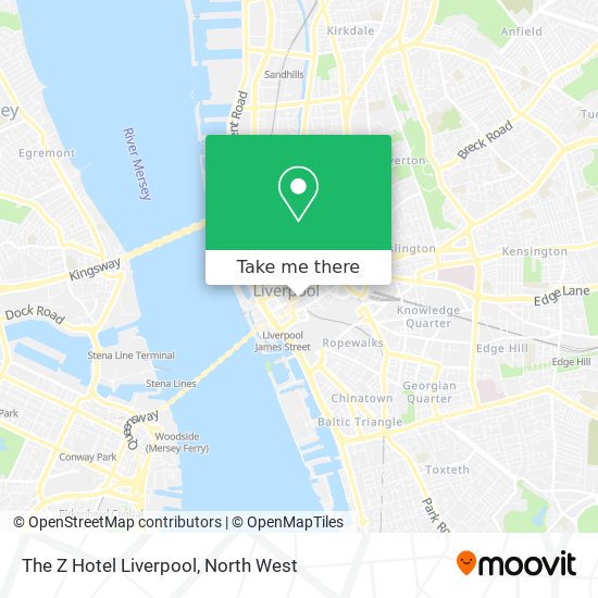 The Z Hotel Liverpool map