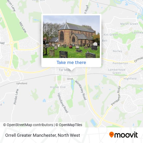 Orrell Greater Manchester map