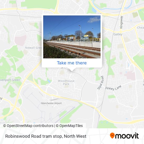 Robinswood Road tram stop map