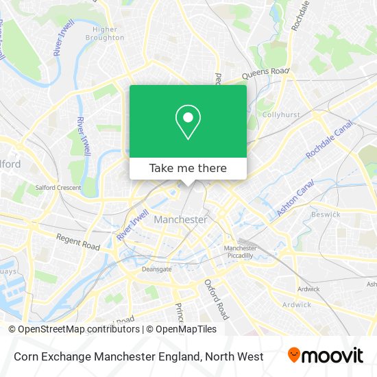 Corn Exchange Manchester England map