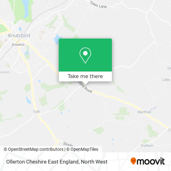 Ollerton Cheshire East England map