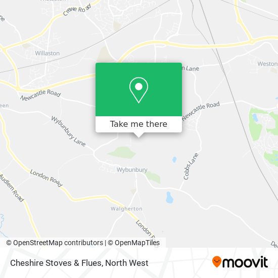 Cheshire Stoves & Flues map