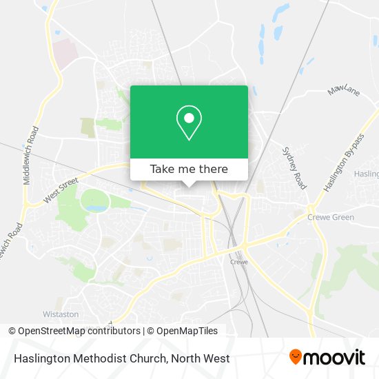 Haslington Methodist Church map