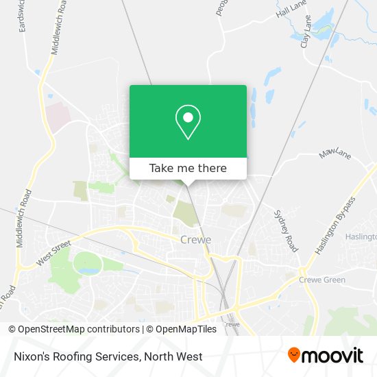 Nixon's Roofing Services map