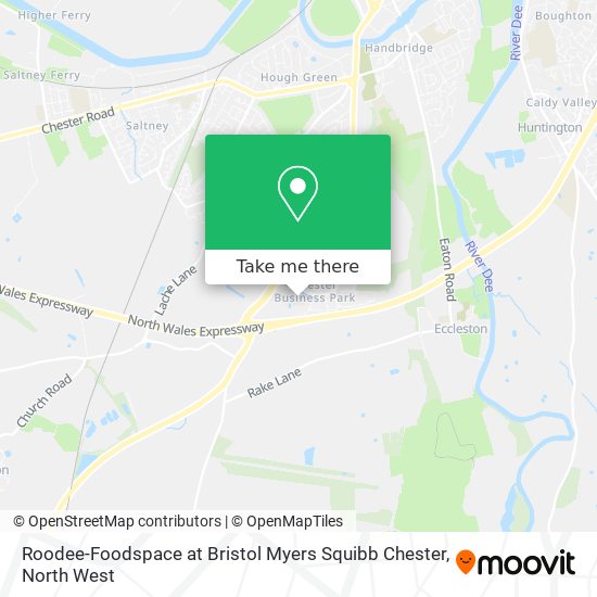 Roodee-Foodspace at Bristol Myers Squibb Chester map