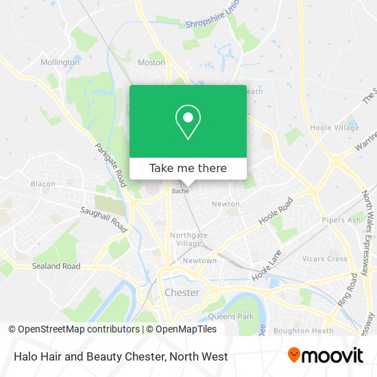 Halo Hair and Beauty Chester map