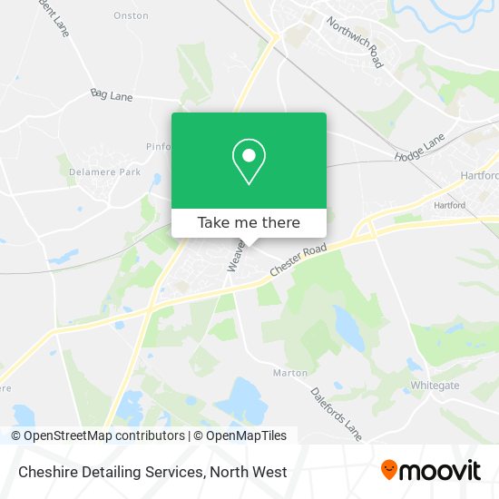 Cheshire Detailing Services map