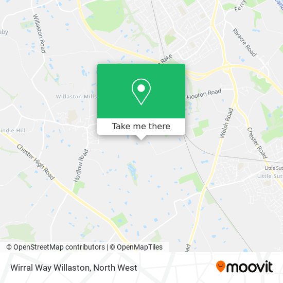 Wirral Way Willaston map