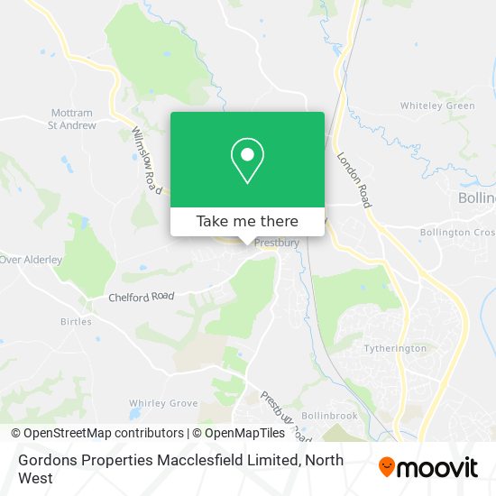 Gordons Properties Macclesfield Limited map