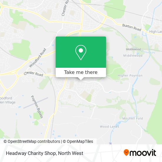 Headway Charity Shop map