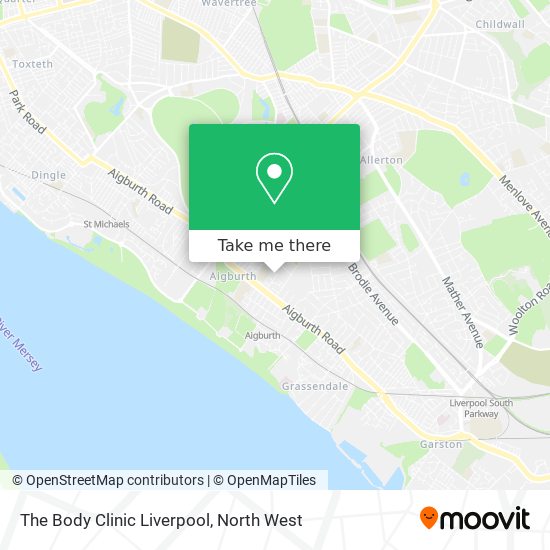 The Body Clinic Liverpool map
