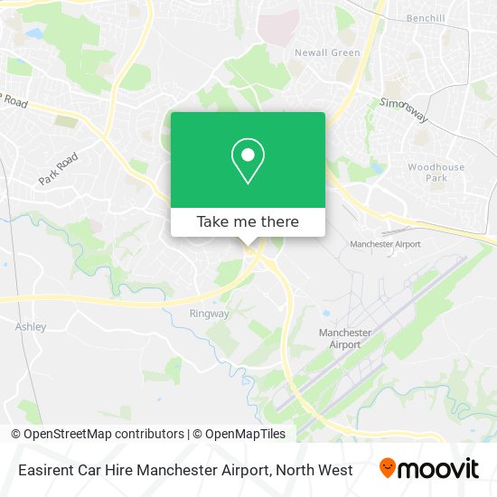 Easirent Car Hire Manchester Airport map