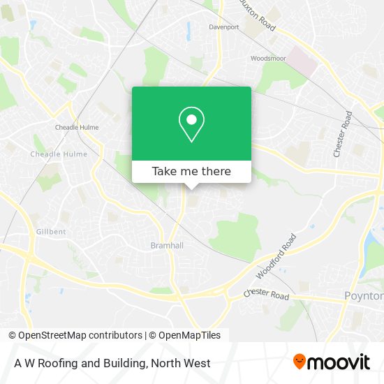 A W Roofing and Building map