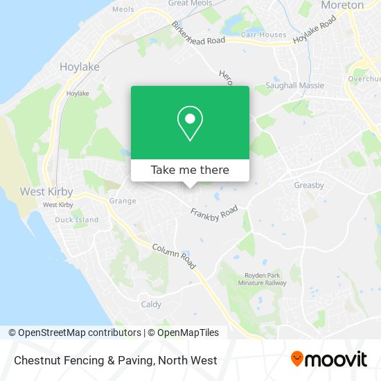 Chestnut Fencing & Paving map