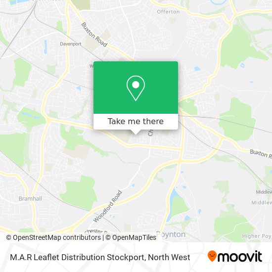 M.A.R Leaflet Distribution Stockport map