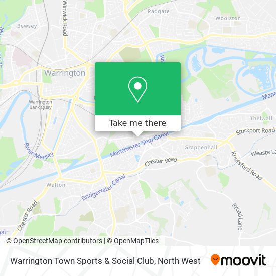Warrington Town Sports & Social Club map