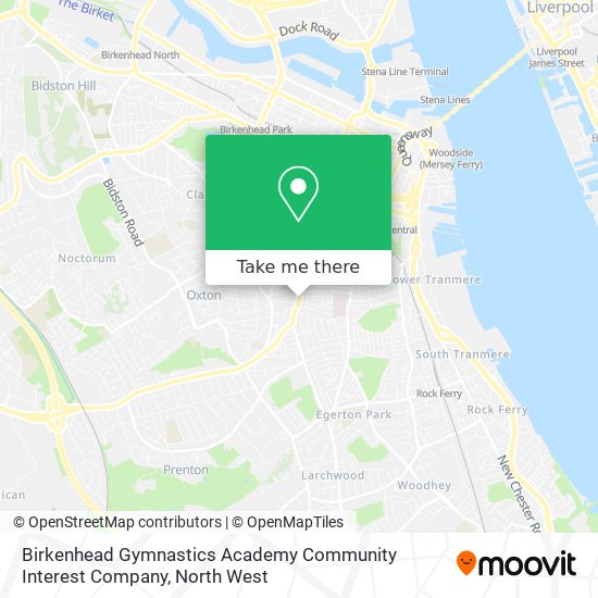 Birkenhead Gymnastics Academy Community Interest Company map