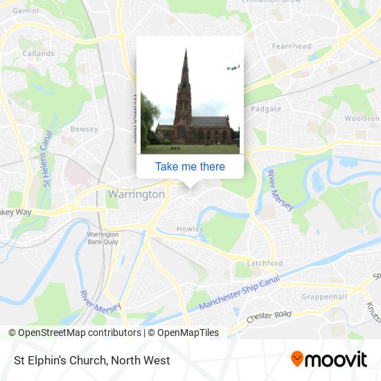 St Elphin's Church map