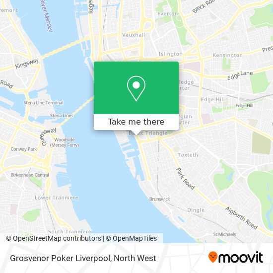 Grosvenor Poker Liverpool map