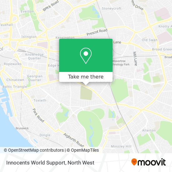 Innocents World Support map