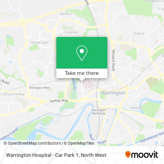Warrington Hospital - Car Park 1 map