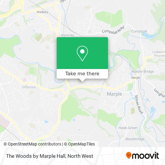 The Woods by Marple Hall map