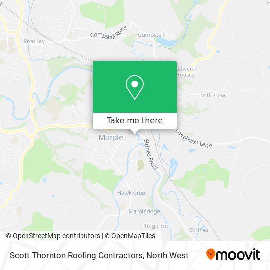 Scott Thornton Roofing Contractors map