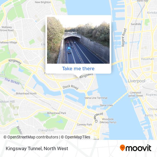Kingsway Tunnel map