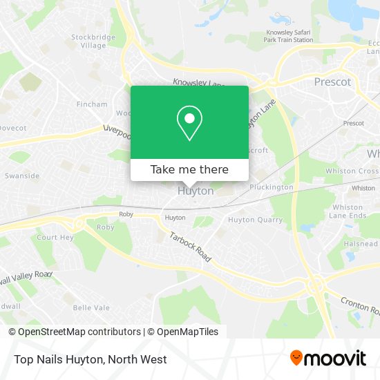 Top Nails Huyton map